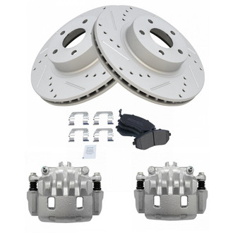 TRQ® - Performance Semi-Metallic Brake Kit with Calipers