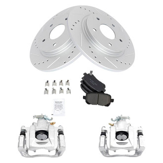 TRQ® - Performance Ceramic Rear Brake Kit with Calipers