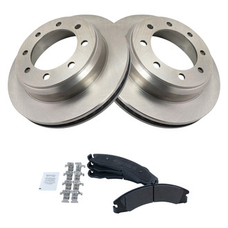 TRQ® - Rear Disc Brake Kit with Semi-Metallic Pads