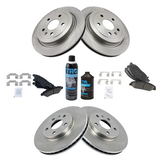 TRQ® - Front and Rear Disc Brake Kit with Ceramic Pads