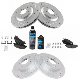 TRQ® - Performance Ceramic Front and Rear Brake Kit