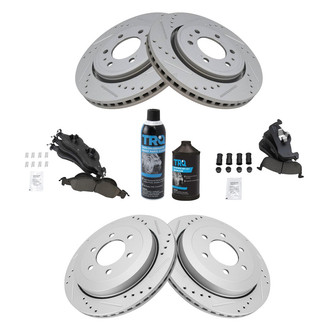 TRQ® - Performance Ceramic Front and Rear Brake Kit