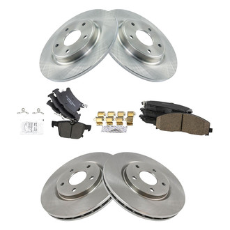 TRQ® - Front and Rear Disc Brake Kit with Ceramic Pads