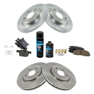 TRQ® - Front and Rear Disc Brake Kit with Ceramic Pads