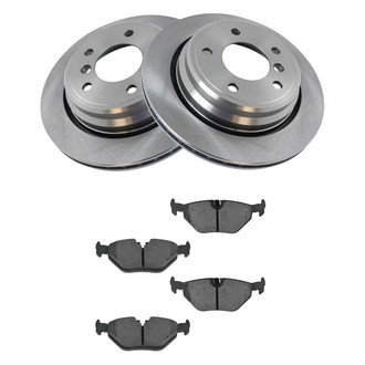 TRQ® - Rear Disc Brake Kit with Semi-Metallic Pads