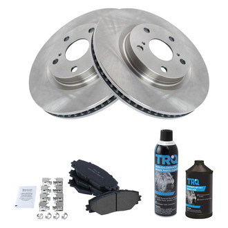 TRQ® - Front Disc Brake Kit with Semi-Metallic Pads