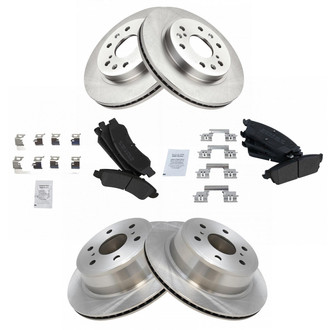 TRQ® - Disc Brake Kit with Semi-Metallic Pads