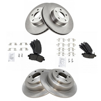 TRQ® - Disc Brake Kit with Semi-Metallic Pads