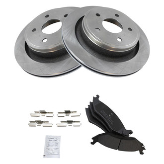 TRQ® - Rear Disc Brake Kit with Semi-Metallic Pads