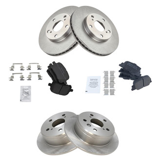 TRQ® - Disc Brake Kit with Semi-Metallic Pads