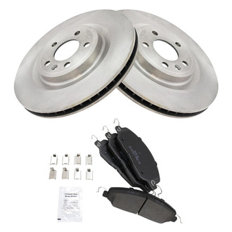TRQ® - Front Disc Brake Kit with Semi-Metallic Pads
