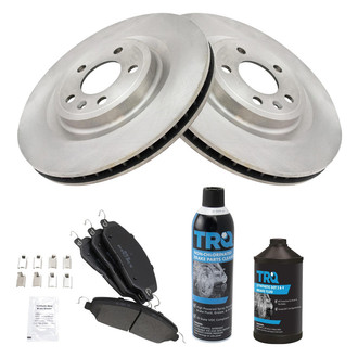 TRQ® - Front Disc Brake Kit with Semi-Metallic Pads