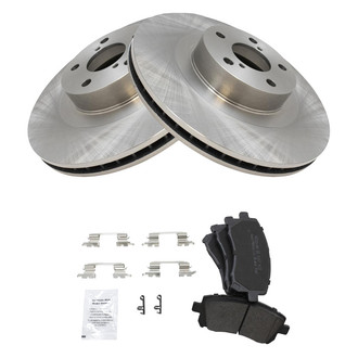 TRQ® - Front Disc Brake Kit with Semi-Metallic Pads