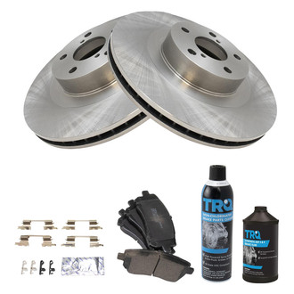 TRQ® - Front Disc Brake Kit with Semi-Metallic Pads