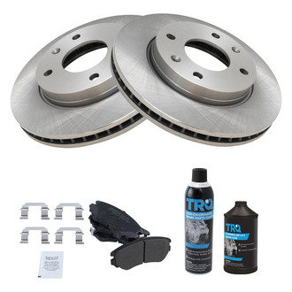 TRQ® - Front Disc Brake Kit with Semi-Metallic Pads