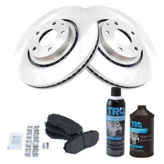 TRQ® - Front Disc Brake Kit with Semi-Metallic Pads