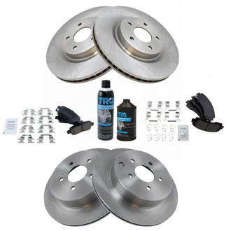 TRQ® - Front and Rear Disc Brake Kit with Ceramic Pads