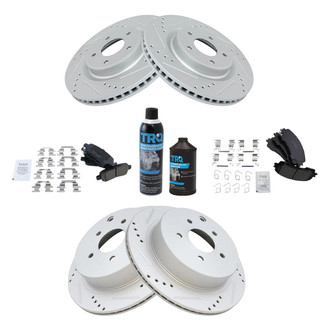 TRQ® - Performance Ceramic Front and Rear Brake Kit
