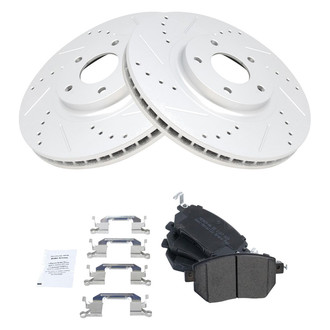 TRQ® - Performance Semi-Metallic Front Brake Kit