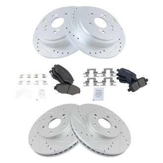 TRQ® - Performance Semi-Metallic Brake Kit