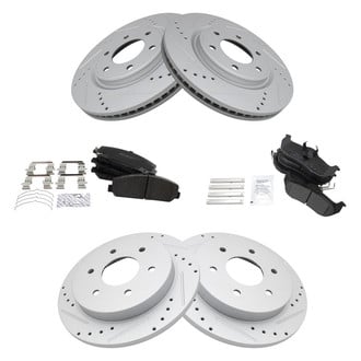 TRQ® - Performance Semi-Metallic Front and Rear Brake Kit