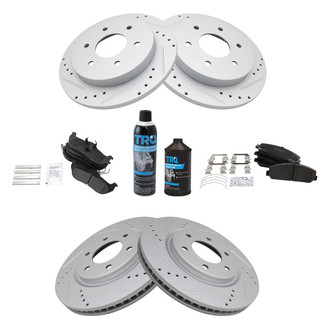 TRQ® - Performance Semi-Metallic Front and Rear Brake Kit