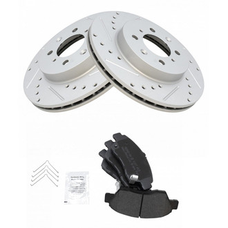 TRQ® - Performance Semi-Metallic Front Brake Kit