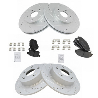 TRQ® - Performance Semi-Metallic Brake Kit