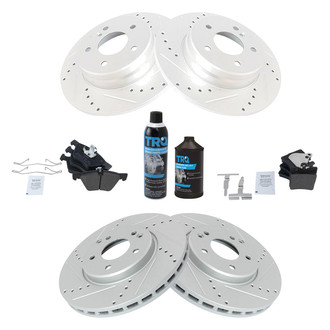 TRQ® - Performance Semi-Metallic Front and Rear Brake Kit