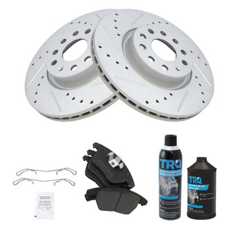 TRQ® - Performance Semi-Metallic Front Brake Kit