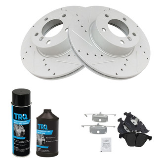 TRQ® - Performance Semi-Metallic Front Brake Kit