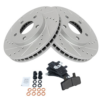 TRQ® - Performance Semi-Metallic Front Brake Kit