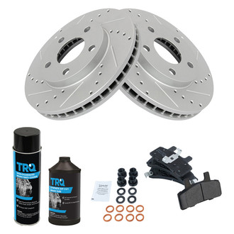 TRQ® - Performance Semi-Metallic Front Brake Kit