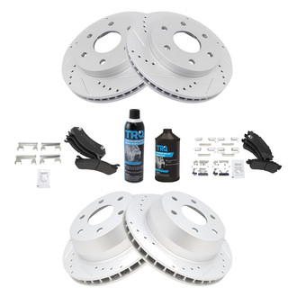 TRQ® - Performance Semi-Metallic Front and Rear Brake Kit