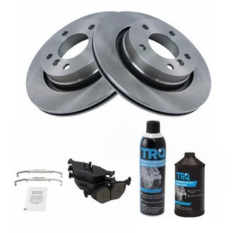 TRQ® - Rear Disc Brake Kit with Semi-Metallic Pads