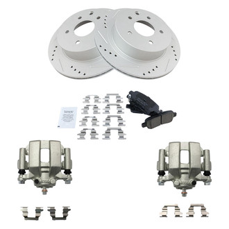 TRQ® - Performance Ceramic Rear Brake Kit with Calipers