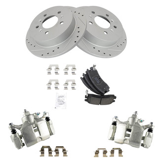 TRQ® - Performance Ceramic Rear Brake Kit with Calipers