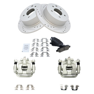 TRQ® - Performance Ceramic Rear Brake Kit with Calipers