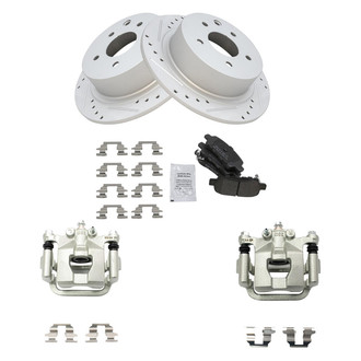 TRQ® - Performance Semi-Metallic Brake Kit with Calipers