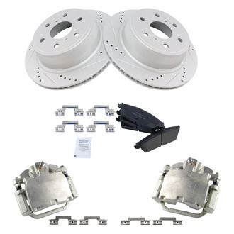 TRQ® - Performance Ceramic Rear Brake Kit with Calipers