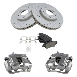 TRQ® - Performance Ceramic Front Brake Kit with Calipers