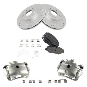 TRQ® - Performance Semi-Metallic Brake Kit with Calipers
