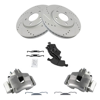 TRQ® - Performance Semi-Metallic Brake Kit with Calipers