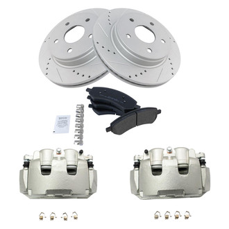 TRQ® - Performance Semi-Metallic Brake Kit with Calipers
