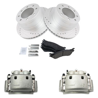 TRQ® - Performance Ceramic Rear Brake Kit with Calipers
