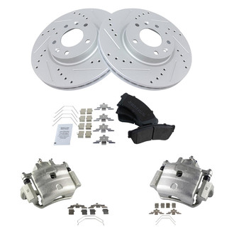 TRQ® - Performance Semi-Metallic Brake Kit with Calipers
