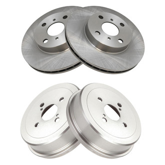 TRQ® - Plain Vented Front and Rear Disc Brake Rotors