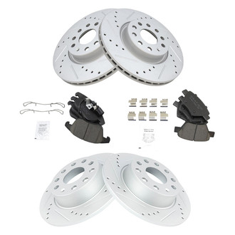 TRQ® - Performance Ceramic Front and Rear Brake Kit