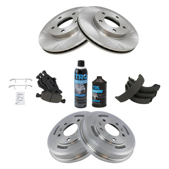 TRQ® - Disc and Drum Brake Kit with Ceramic Pads