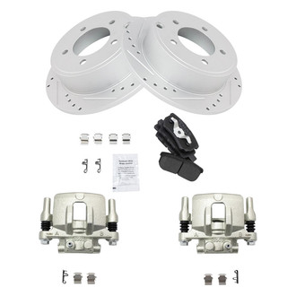 TRQ® - Performance Semi-Metallic Brake Kit with Calipers